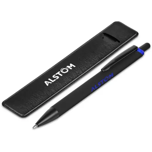 Shine Through Ball Pen In Pouch Branded